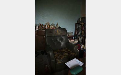 An armchair displayed at the 'Cold Realities' exhibition.