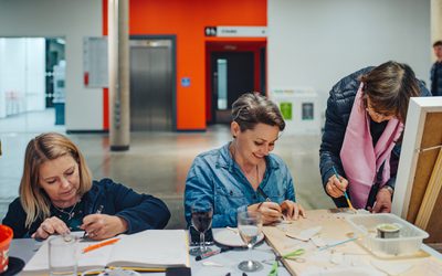 PEC staff making moths.