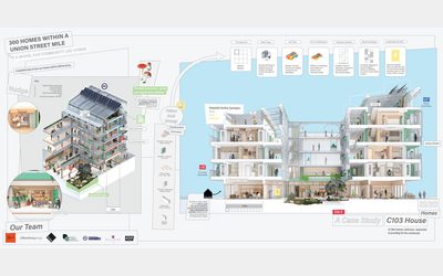 A scale model illustrating the layout of the proposed community led housing project.